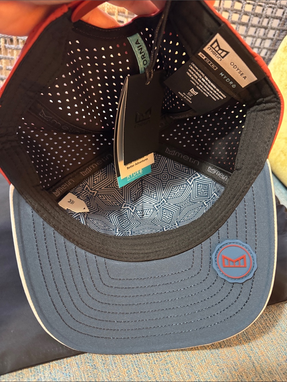 Melin Brand **CEL EXCLUSIVE IRVINE** Two-Tone Red and Cream Snapback Hat - Picture 11 of 17